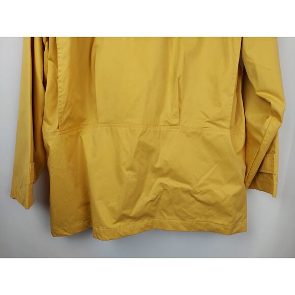 Mckenzie Tribe Men's Yellow Trench Coat With Brown Leather Collar Trim Sz XL - Picture 8 of 13